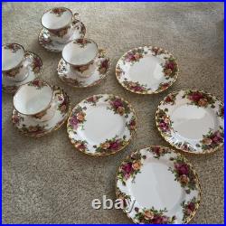 Royal Albert Old Country Roses Service For 4 Teapot Din Plates Luncheon Cups Etc