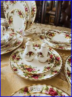 Royal Albert Old Country Roses. Service For 8 with Serving pieces