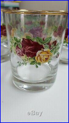 Royal Albert Old Country Roses Set Of 8 4 12oz Glasses