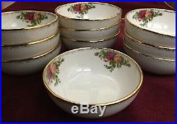 Royal Albert Old Country Roses Set of 10 Rice Bowls with 3 Decals 3 3/8 X 1 3/8