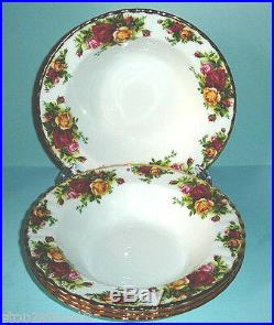 Royal Albert Old Country Roses Set of 4 Rim Soup Bowls New In Box