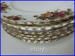 Royal Albert Old Country Roses Set of 8 Dinner Plates 10.25