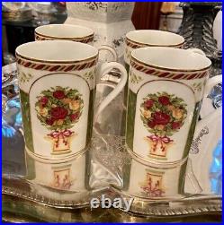 Royal Albert Old Country Roses Set of FOUR (4) Season of Color Coffee Mugs