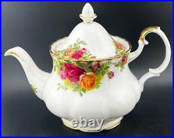 Royal Albert Old Country Roses Small Teapot And 4 Teacups And Saucers