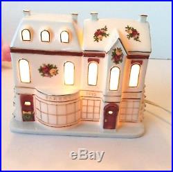 Royal Albert Old Country Roses Snowy Toy Bake Shop Bakery Light House Night Deco