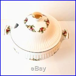 Royal Albert Old Country Roses Soup Tureen Casserole Withlid Centerpiece Ornate