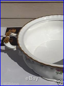 Royal Albert Old Country Roses Soup Tureen Casserole with Lid 1962 England Royal Albert Old Country Roses Soup Tureen Casserole with Lid 1962 England