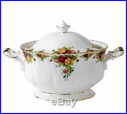 Royal Albert Old Country Roses Soup Tureen Footed withLid+Side Handles 146 oz New