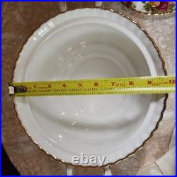 Royal Albert Old Country Roses Soup Tureen w Lid 22K Gold Trim 1962 England Vtg