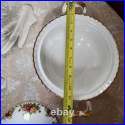 Royal Albert Old Country Roses Soup Tureen w Lid 22K Gold Trim 1962 England Vtg