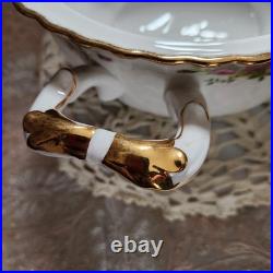 Royal Albert Old Country Roses Soup Tureen w Lid 22K Gold Trim 1962 England Vtg