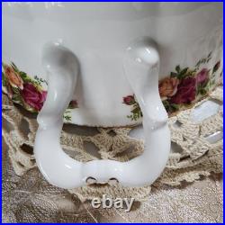 Royal Albert Old Country Roses Soup Tureen w Lid 22K Gold Trim 1962 England Vtg