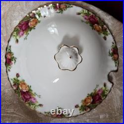 Royal Albert Old Country Roses Soup Tureen w Lid 22K Gold Trim 1962 England Vtg