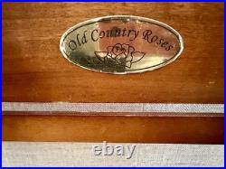 Royal Albert Old Country Roses Spice Jar Set with Rack Gold Trim FLAWS READ DESC