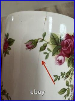 Royal Albert Old Country Roses Spice Jar Set with Rack Gold Trim FLAWS READ DESC