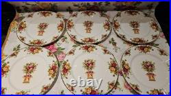 Royal Albert Old Country Roses Spring Accent Salad Plates Eight Nwt