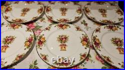 Royal Albert Old Country Roses Spring Accent Salad Plates Eight Nwt