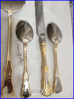 Royal Albert Old Country Roses Stainless Serve ware (6) Piece Set 18/10 NWOB