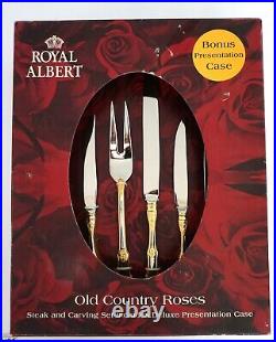 Royal Albert Old Country Roses Steak & Carving Knife Set withPresentation Box