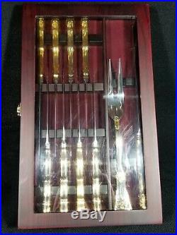 Royal Albert Old Country Roses Steak Knives and carving set of 10pc