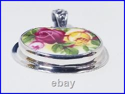 Royal Albert Old Country Roses Sterling Silver Pendant