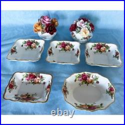 Royal Albert Old Country Roses Sweet Meat Dishes. Oval, Rectangular, and Square Royal Albert Old Country Roses Sweet Meat Dishes. Oval, Rectangular, and Square