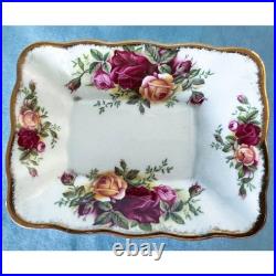 Royal Albert Old Country Roses Sweet Meat Dishes. Oval, Rectangular, and Square Royal Albert Old Country Roses Sweet Meat Dishes. Oval, Rectangular, and Square