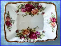 Royal Albert Old Country Roses Sweet Meat Dishes. Oval, Rectangular, and Square Royal Albert Old Country Roses Sweet Meat Dishes. Oval, Rectangular, and Square