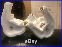 Royal Albert Old Country Roses TEDDY BEARS BOY GIRL Pair Fine China Figurine NEW
