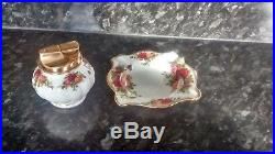 Royal Albert Old Country Roses Table Lighter / Ashtray Extremely RARE