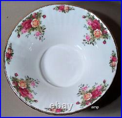 Royal Albert Old Country Roses Tall Fluted Footed Bowl 9 3/8 NEW STICKER