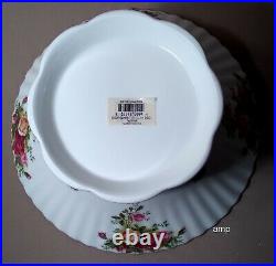 Royal Albert Old Country Roses Tall Fluted Footed Bowl 9 3/8 NEW STICKER