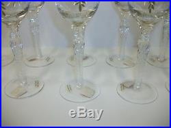 Royal Albert Old Country Roses Tall Stemware Glasses Goblets Set of 10 MINT