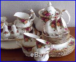 Royal Albert Old Country Roses Tea & Coffee Service for 6 46pcs Perfect