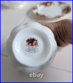 Royal Albert Old Country Roses Tea Pot, Creamer, Sugar Bowl, Candy Bowl- England