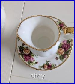 Royal Albert Old Country Roses Tea Pot, Creamer, Sugar Bowl, Candy Bowl- England