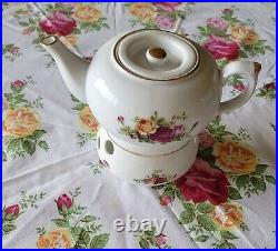 Royal Albert Old Country Roses Tea Pot With Stand