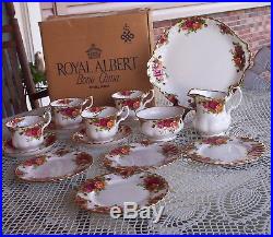 Royal Albert Old Country Roses Tea Set-teacups-saucers-plates-tray-creamer-sugar