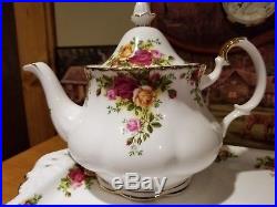 Royal Albert Old Country Roses Tea Set with Serving Tray