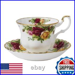 Royal Albert Old Country Roses Teacup & Saucer Set, Bone China