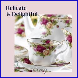 Royal Albert Old Country Roses Teacup & Saucer Set, Bone China