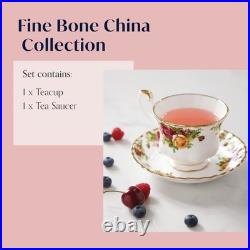 Royal Albert Old Country Roses Teacup & Saucer Set Fine Bone China