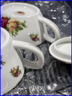 Royal Albert Old Country Roses Teapot, 2 cups set