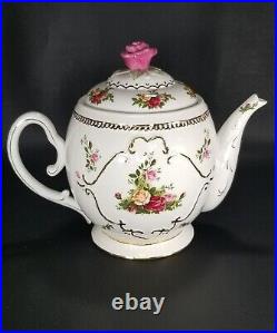 Royal Albert Old Country Roses Teapot Cookie Jar RARE