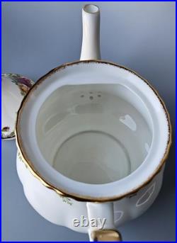 Royal Albert Old Country Roses Teapot Creamer Sugar Bowl Set Bone China England