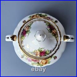Royal Albert Old Country Roses Teapot Creamer Sugar Bowl Set Bone China England