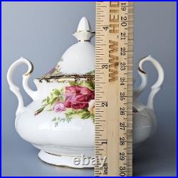 Royal Albert Old Country Roses Teapot Creamer Sugar Bowl Set Bone China England