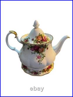 Royal Albert Old Country Roses Teapot Large 42 Oz With Trivet Royal Albert Old Country Roses Teapot Large 42 Oz With Trivet