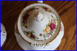 Royal Albert Old Country Roses Teapot & Lid, Lidded Sugar Bowl & Creamer