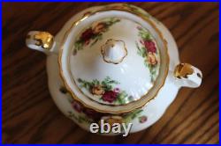 Royal Albert Old Country Roses Teapot & Lid, Lidded Sugar Bowl & Creamer